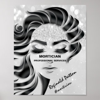 Poster Mortician Studio Eyelash Silver Grey Merci