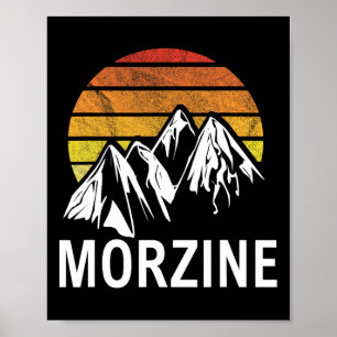 Poster Morzine France Alp Ski Resort Snowboard