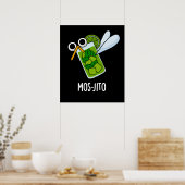 Poster Mos-jito Amusant Mojito Boisson Pun Dark BG (Cuisine)
