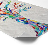 Poster Mosaic Arbre Arc-en-ciel (Coin)