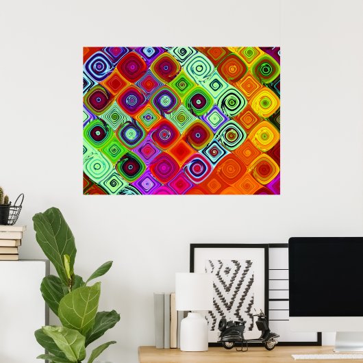 Poster Mosaic Brago-Mitchell Art Fractal fin (Bureau à domicile)