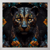Poster Mosaic Leopard Majesty (Devant)