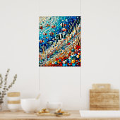 Poster Mosaic Marine (Cuisine)