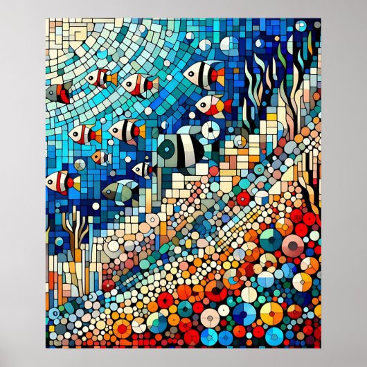 Poster Mosaic Marine (Devant)