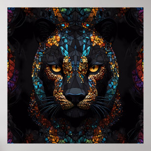 Poster Mosaic Panther Art