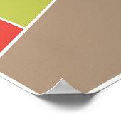 Poster MOSAIC rayures triangles couleur I + vos idées (Coin)