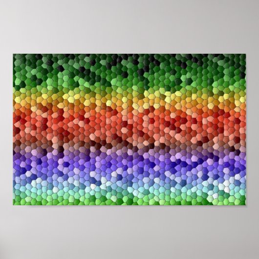Poster Mosaïque Arc-en-ciel (Devant)