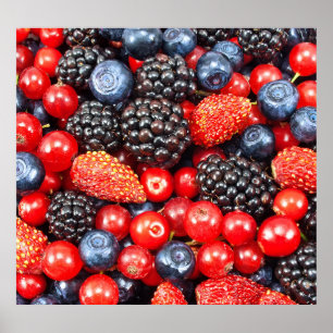 Poster Mosaïque Arrière - plan Berry-Fresh