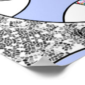 Poster Mosaïque colorée et transparente entrelacement ban (Coin)