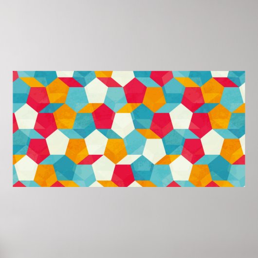 Poster mosaïque colorée sans couture motif (Devant)