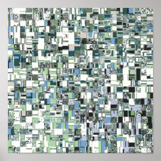 Poster Mosaïque complexe de motifs géométriques