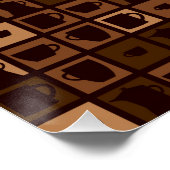 Poster Mosaïque de café funky (Coin)