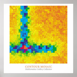 Poster Mosaïque de contour