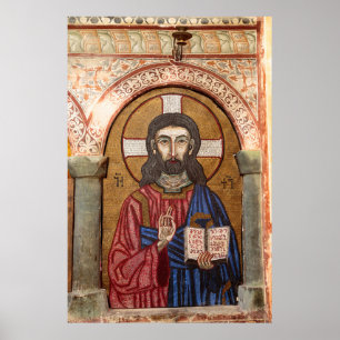 Poster Mosaïque de Jésus antique