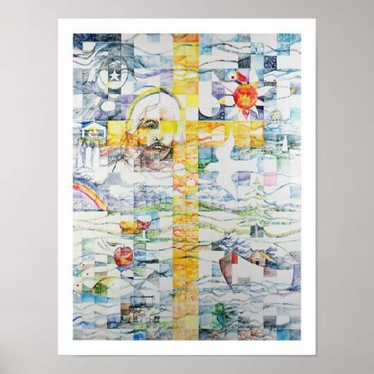 Poster Mosaïque de la Croix (Devant)