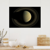 Poster Mosaïque De La Planète Saturne Et Ses Principaux A (Cuisine)