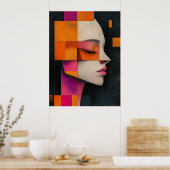 Poster Mosaïque de son silence — Blocs de peinture (Cuisine)