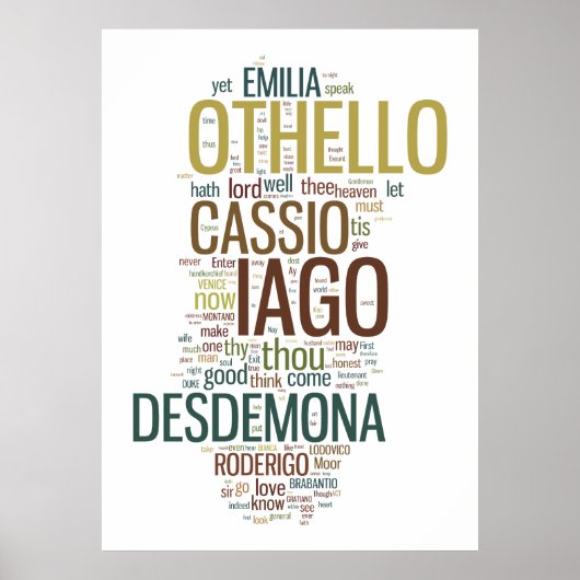 Poster Mosaïque du mot Othello (Devant)