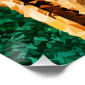 Poster Mosaïque du paysage (Coin)