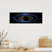 Poster Mosaïque Du Système Saturne Rétro-Éclairé Par Le S (Cuisine)