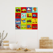 Poster Mosaïque du transport (Cuisine)