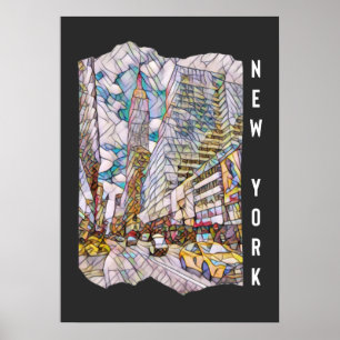 Poster Mosaïque esthétique de la ville de New York