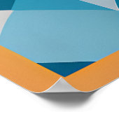 Poster Mosaïque facette : Un kaléidoscope de teintes géom (Coin)