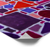 Poster Mosaïque géométrique du graphique en couleurs (Coin)