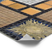 Poster Mosaïque maçonnique au sol (Coin)