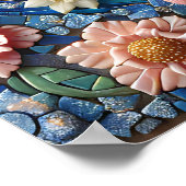 Poster Mosaïque magique Coucher de soleil tropical (Coin)