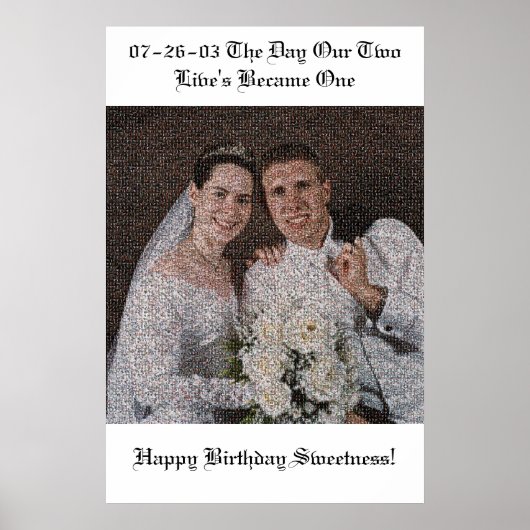 Poster Mosaïque mariage (Devant)