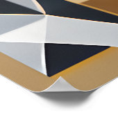 Poster Mosaïque métallique : facettes de la géométrie sci (Coin)