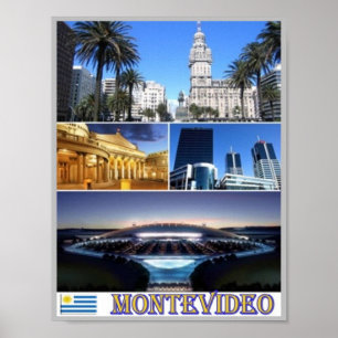 Poster Mosaïque Montevideo - Uruguay -