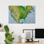 Poster Mosaïque nord-américaine (Bureau à domicile)