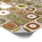 Poster Mosaïque or et cuivre (Coin)