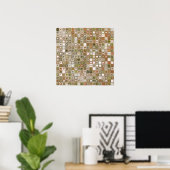 Poster Mosaïque or et cuivre (Bureau à domicile)