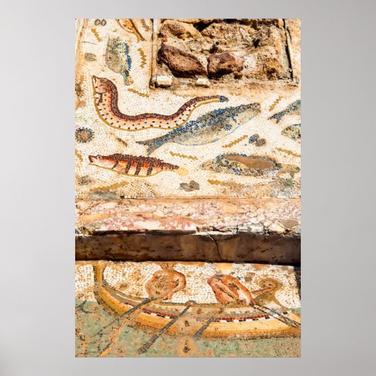 Poster Mosaïque romaine antique (Devant)