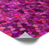 Poster Mosaïque Rose Violet (Coin)