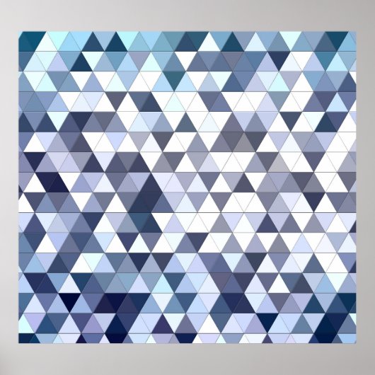 Poster Mosaïque triangulaire géométrique et colorée : abs (Devant)
