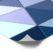 Poster Mosaïque triangulaire géométrique et colorée : abs (Coin)