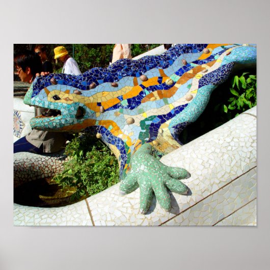Poster Mosaïques Gaudi Lizard (Devant)
