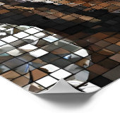 Poster Mosaïques Gris Brown Mains Face Art Mur (Coin)