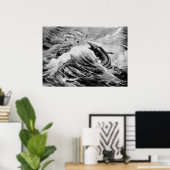 Poster Mosasaurus Antique animale préhistorique Imprimer (Bureau à domicile)