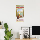 Poster MOSCOU Bière Russe Alimentation appariant Ancienne (Bureau à domicile)