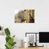 Poster Moscou. Hiver. sculpture de lions. (Bureau à domicile)