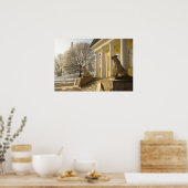 Poster Moscou. Hiver. sculpture de lions. (Cuisine)