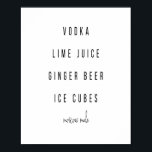 Poster Moscou Mule Cocktail Recette<br><div class="desc">Moscou Mule Cocktail Recette</div>