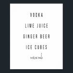 Poster Moscou Mule Cocktail Recette<br><div class="desc">Moscou Mule Cocktail Recette</div>