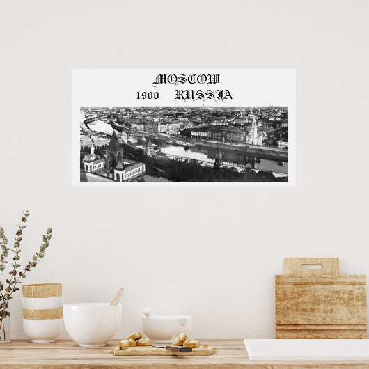 Poster Moscou, Russie, 1900 (Cuisine)