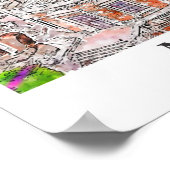 Poster Moscou Russie Aquarelle Sketch Dessin Main (Coin)